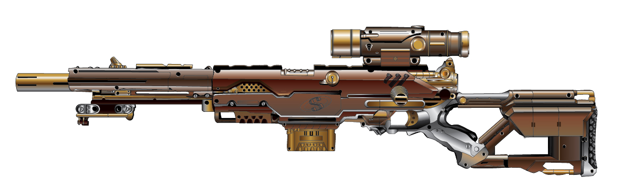 1224x377 Steampunk Sniper Rifle Concept Survival Knife
