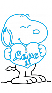 215x382 How To Draw Snoopy, Valentines Day, Easy Step By Step Drawing Tutorial