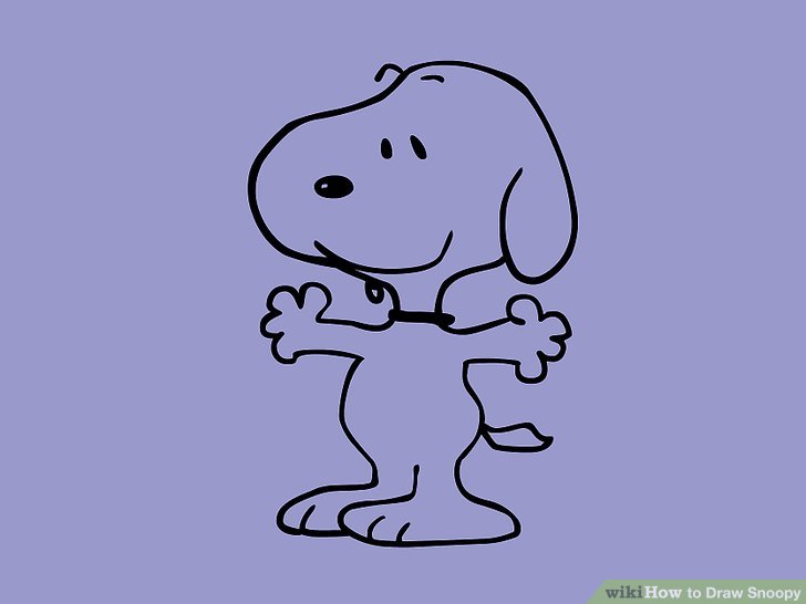 728x546 How To Draw Snoopy (With Pictures)