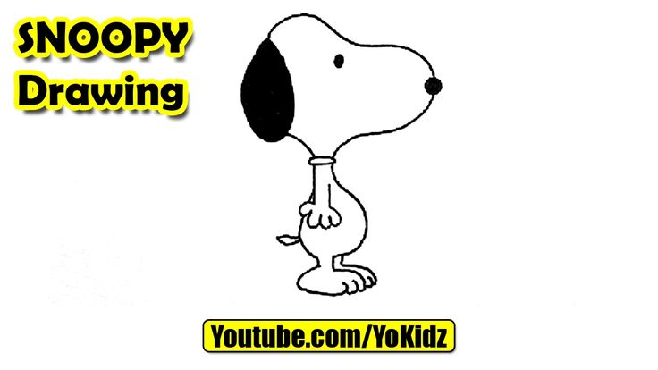 736x414 How To Draw Snoopy Easy Snoopy Drawing From Yokidz