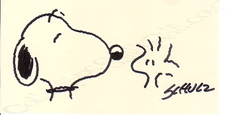 455x233 Snoopy And Woodstock Drawing By Charles M. Schulz