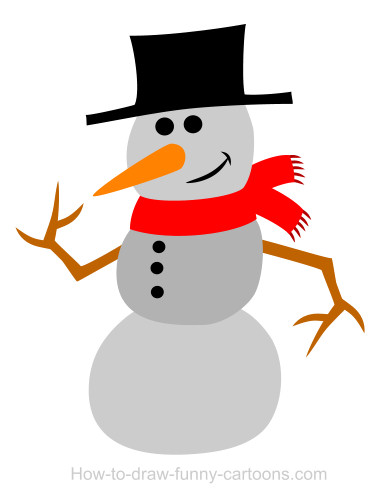 385x496 Drawing A Snowman Cartoon