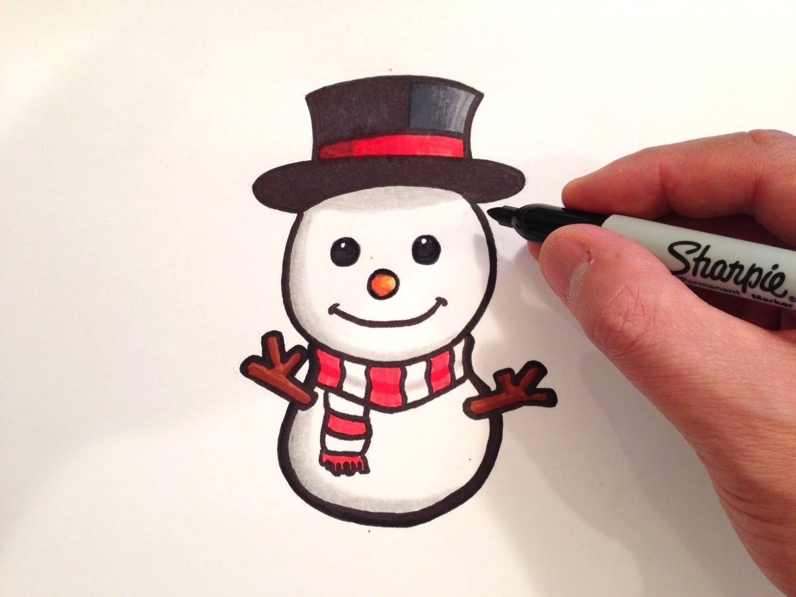 1632x1224 How To Draw A Cute Snowman