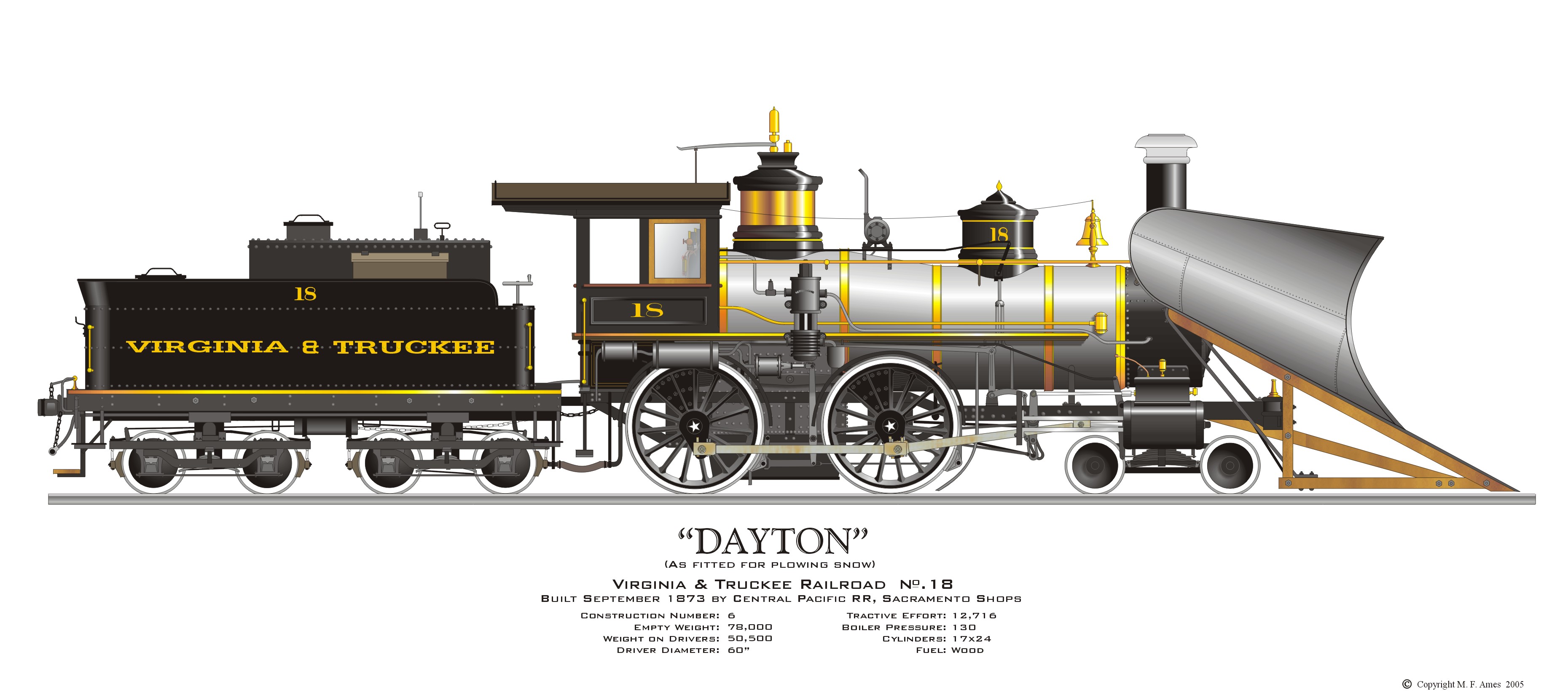 3720x1656 Virginia Amp Truckee, Locomotive