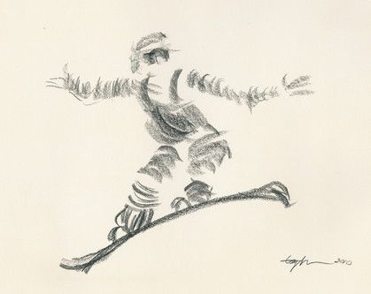 419x333 Simple Snowboard Art