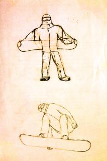 213x320 Snowboarder Drawing Photo Free Download