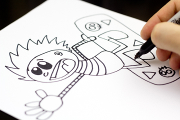 360x240 Art For Kids Snowboarder Drawing Tutorials For Children