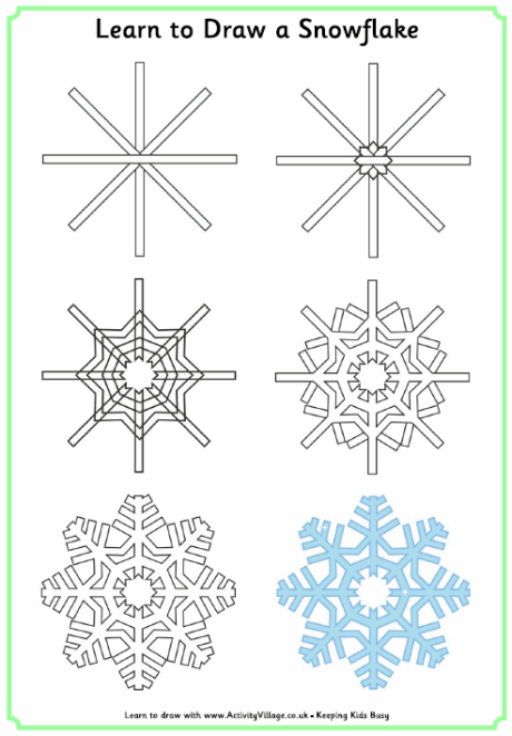 460x662 Learn To Draw A Snowflake 0.gif