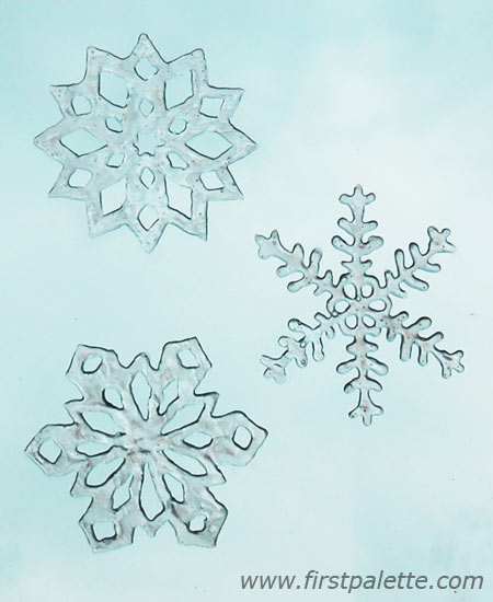 450x550 Snowflake Window Clings Craft Kids' Crafts