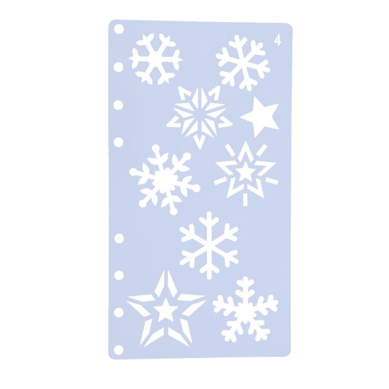 800x800 Snowflake Style Plastic Hollow Stencils Fashionable A6 Page