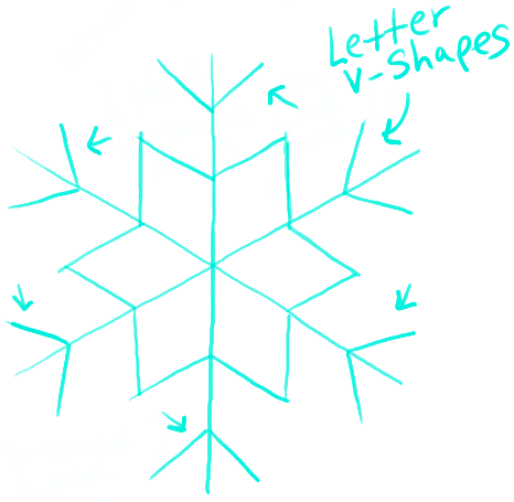 466x455 How To Draw A Snowflake Step By Step Drawing Tutorial