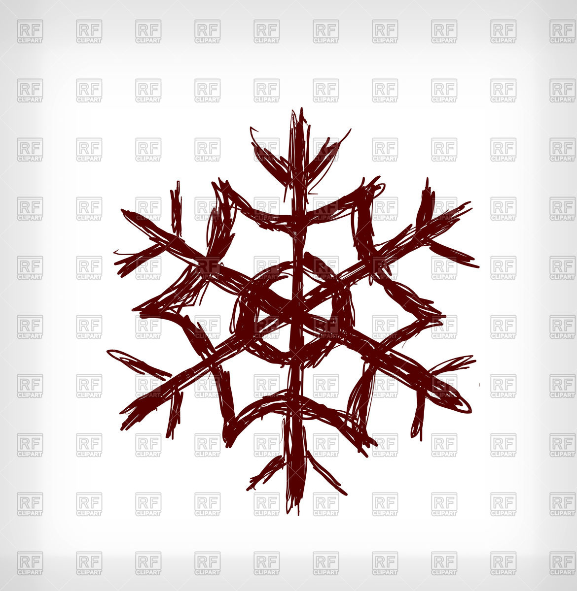 1170x1200 Hand Drawn Snowflake Royalty Free Vector Clip Art Image
