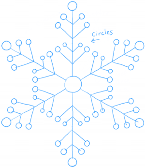 300x347 How To Draw Snowflake With Easy Drawing Lesson Drawings