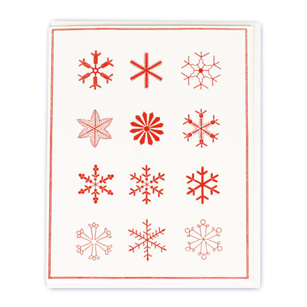 430x430 Snowflakes Drawing Holiday Cards