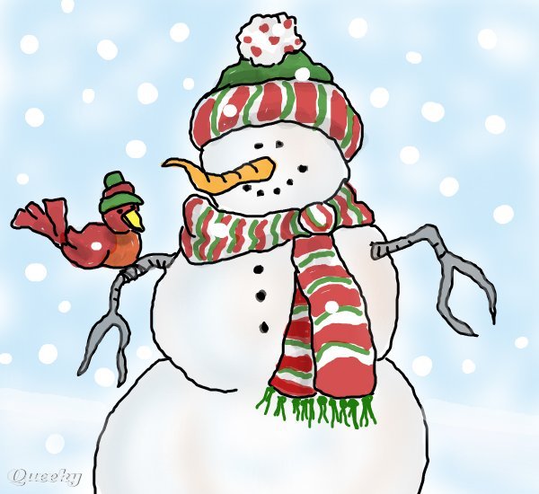 600x550 Snowman And Friend A Ornamental Speedpaint Drawing By