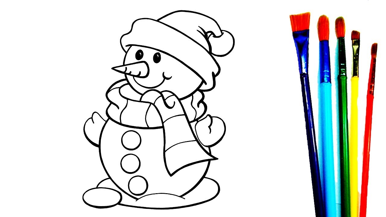 1280x720 Coloring This Snowman