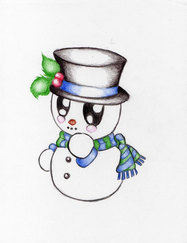 600x777 Chibi Snowman By Selenestclair On Projects To Try