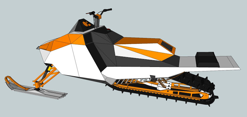 800x379 Mountain Snowmobile Cad Drawing
