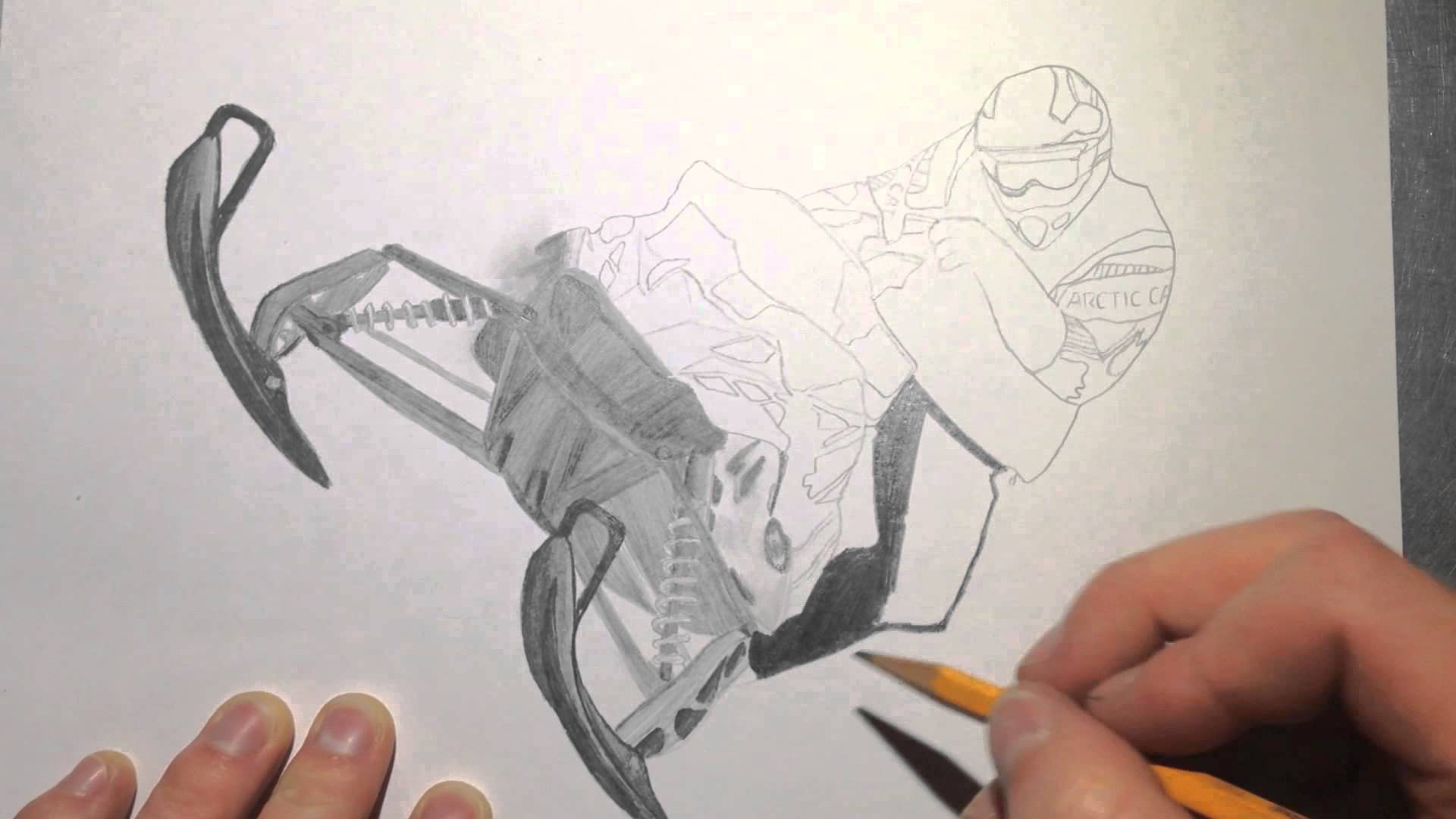 1920x1080 Snowmobile Drawing Time Lapse