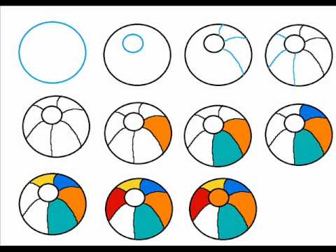 480x360 How To Draw A Beach Ball Step By Step Drawing Tutorial