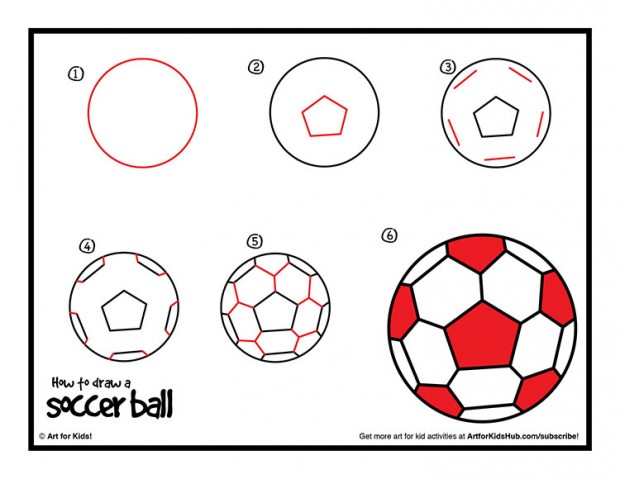 Soccer Ball Drawing Steps at GetDrawings | Free download