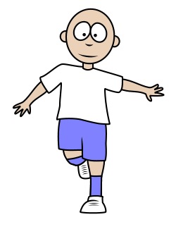 250x325 A Soccer Cartoon Player