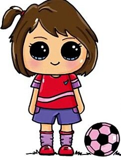 243x320 Soccer Girl Love Kawaii, Girls And Drawings