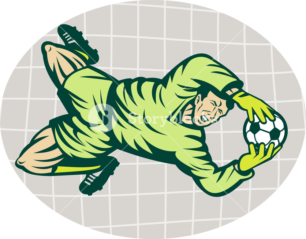 1000x780 Soccer Football Goalie Keeper Saving Goal Royalty Free Stock Image