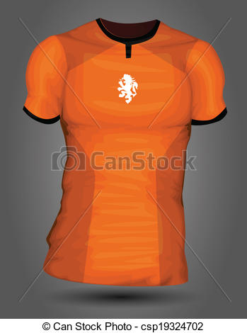 349x470 Netherlands Soccer Jersey Vector Clipart