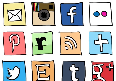 463x323 2013 Social Media Icons Drawing Doodle.jpg Drawing