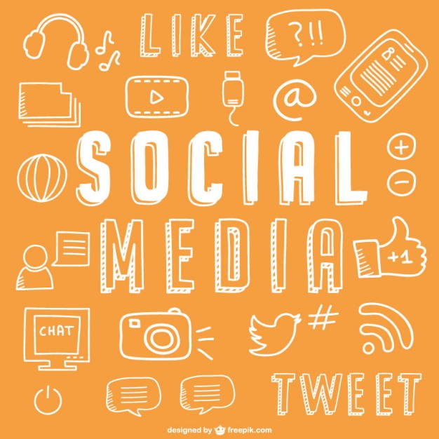 626x626 Social Media Drawing Icons Vector Free Download