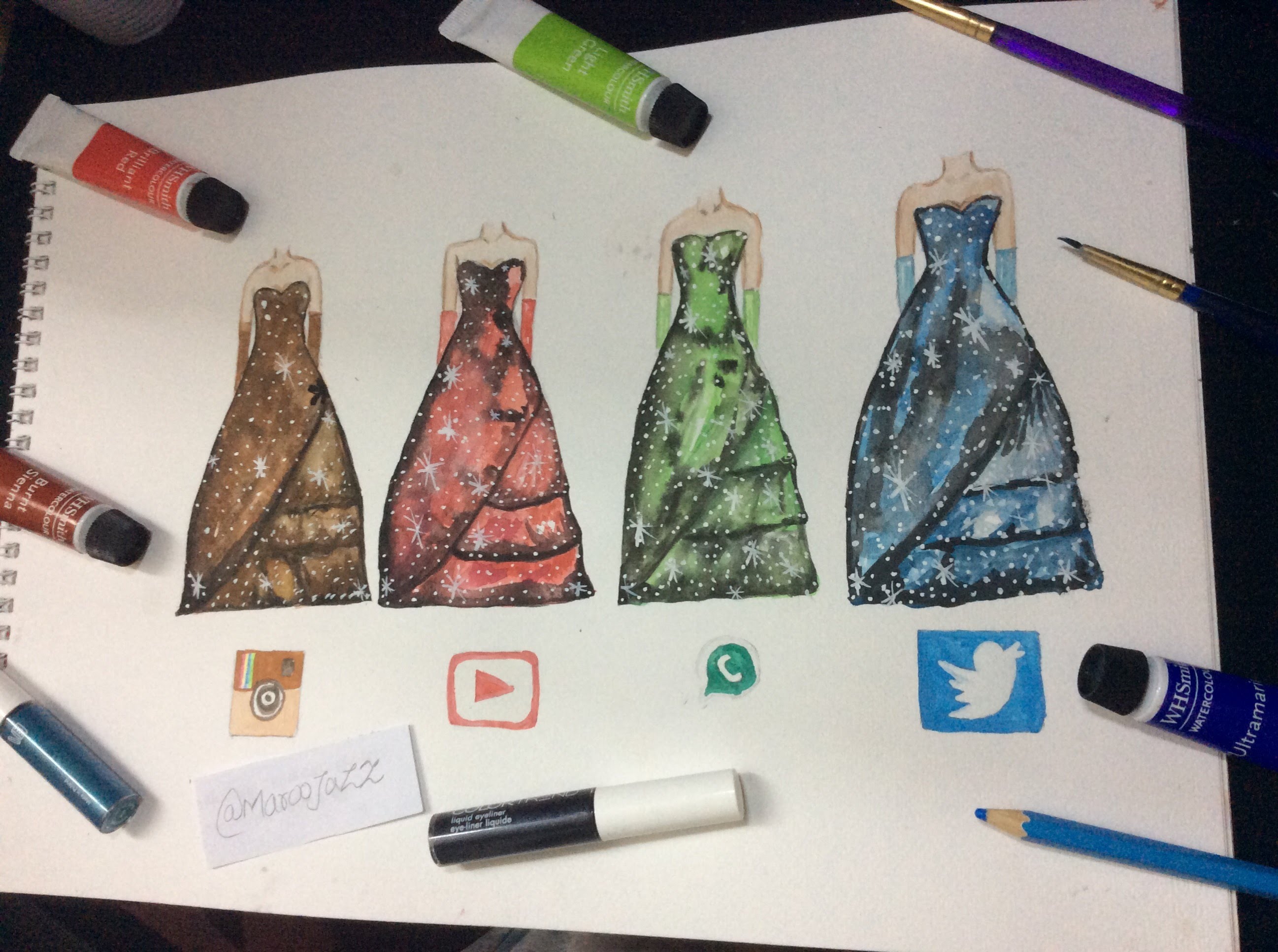 2595x1934 How To Draw 4 Social Media Galaxy Prom
