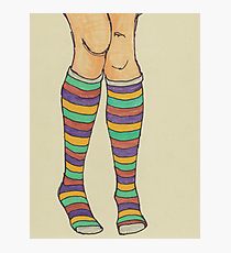 210x230 Knee High Socks Drawing Photographic Prints Redbubble