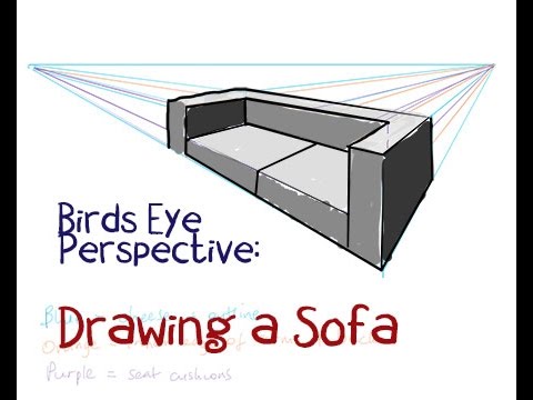 480x360 How To Draw A Sofa Step By Step (Perspective)