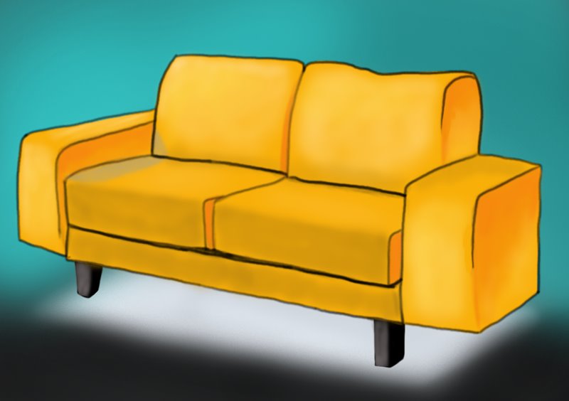 800x564 Learn How To Draw A Couch (Furniture) Step By Step Drawing Tutorials