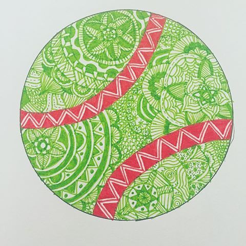 480x480 Softball Zentanglemandala