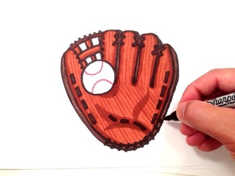480x360 How To Draw A Baseball Glove
