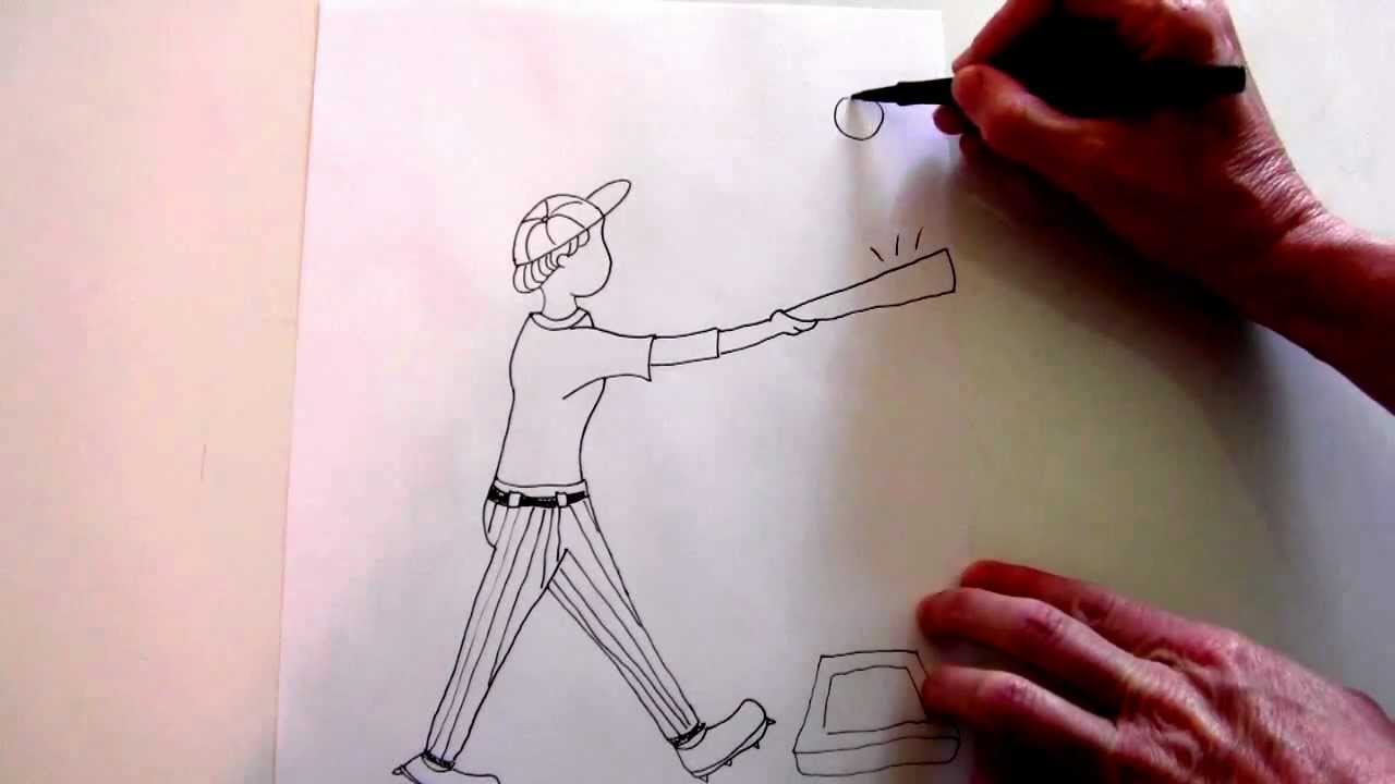 1280x720 How To Draw A Simple Drawing Of A Baseball Game