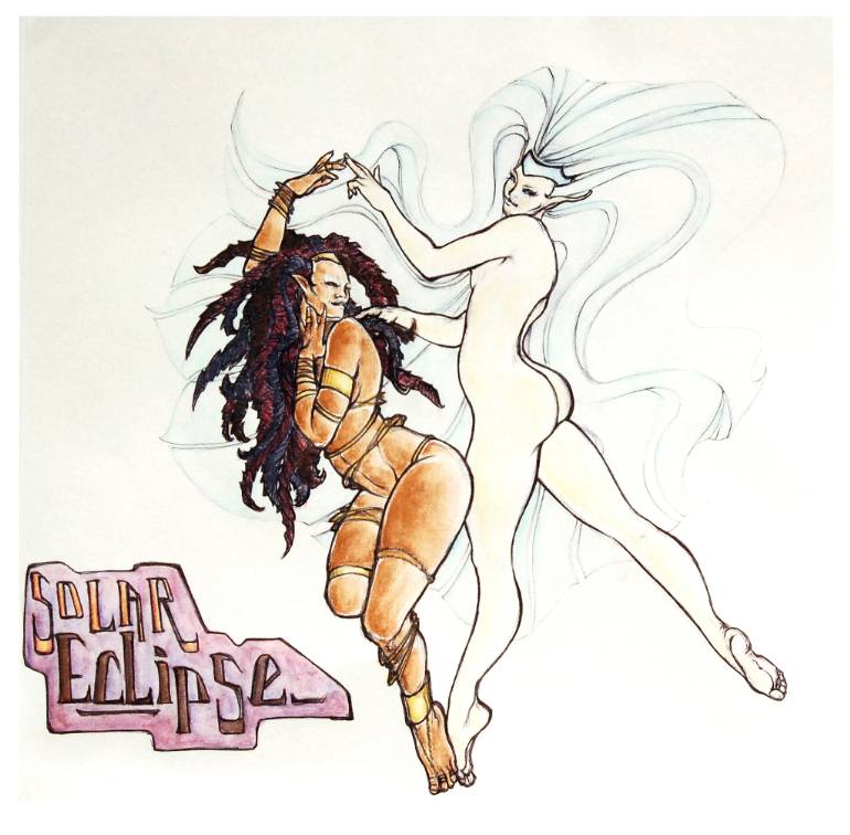 770x756 Saatchi Art Solar Eclipse Drawing By Chiara Bet