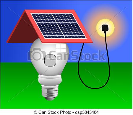450x390 Solar Panels, Energy, Light Vector. Vector Illustration Of Eps