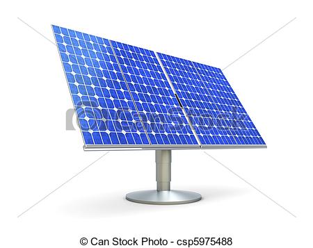 450x357 3d Rendered Illustration. A Single Solar Panel, Isolated