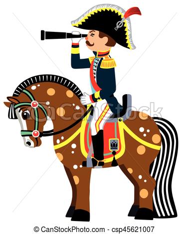 379x470 Cartoon Soldier With Binoculars. Cartoon Soldier Sitting