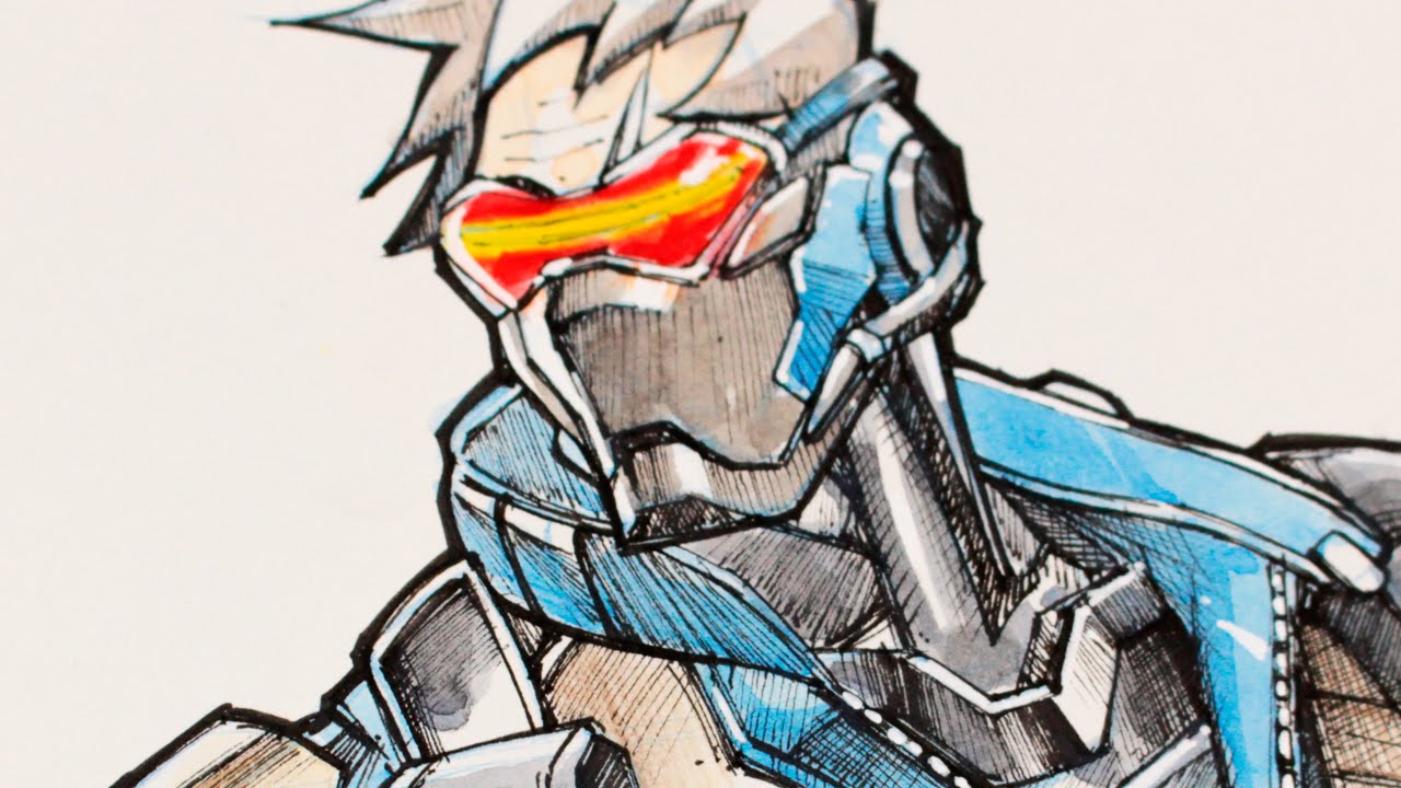 1280x720 Drawing Soldier 76
