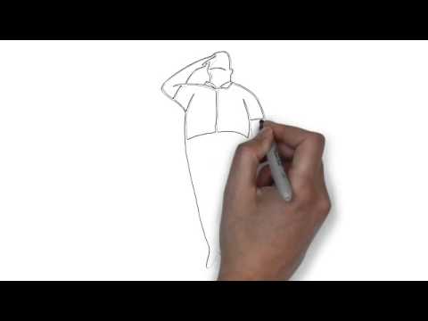 480x360 How To Draw A Black And White Image Of A Soldier Saluting