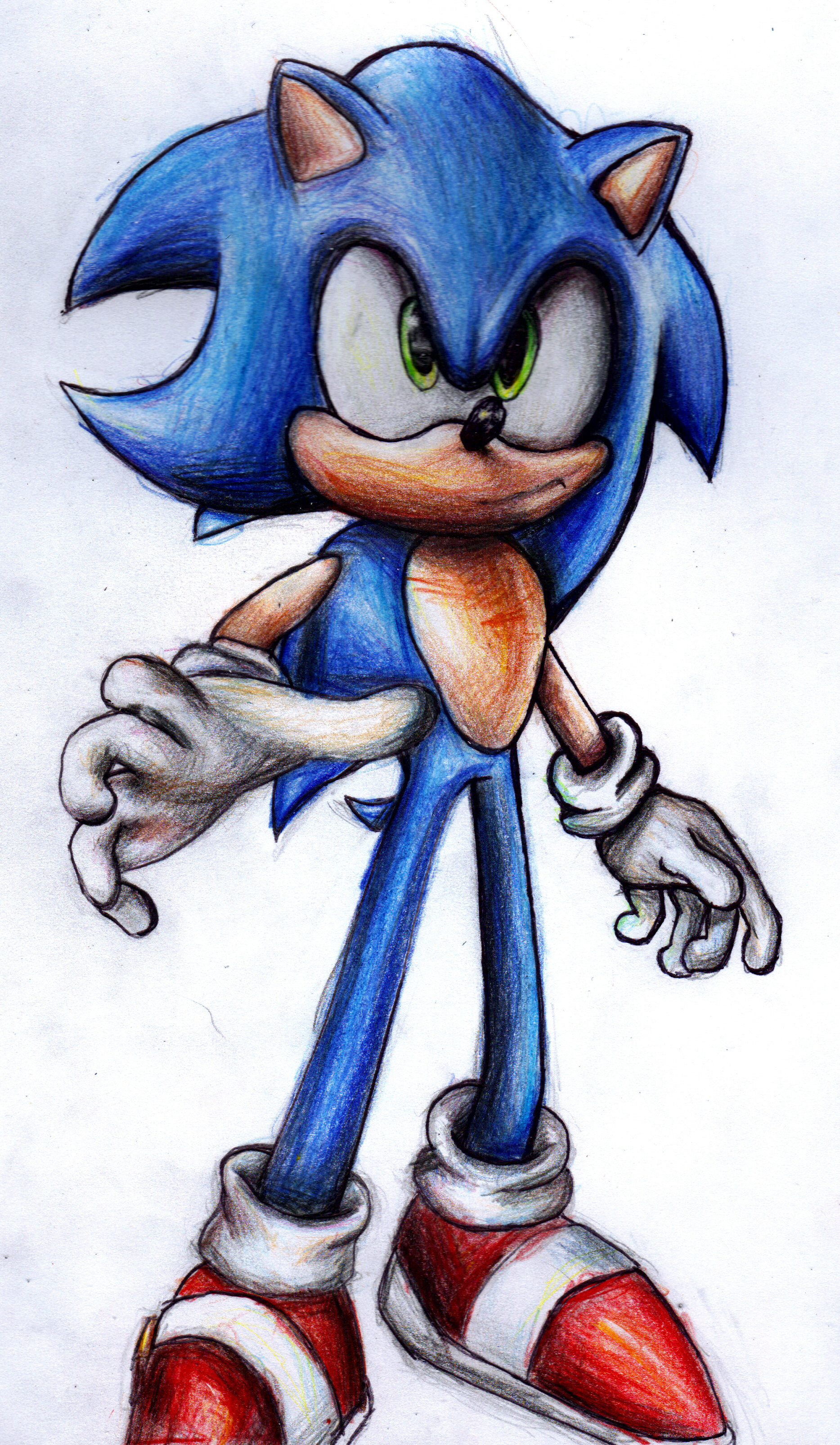 1867x3209 Sonic Pencil Drawing By