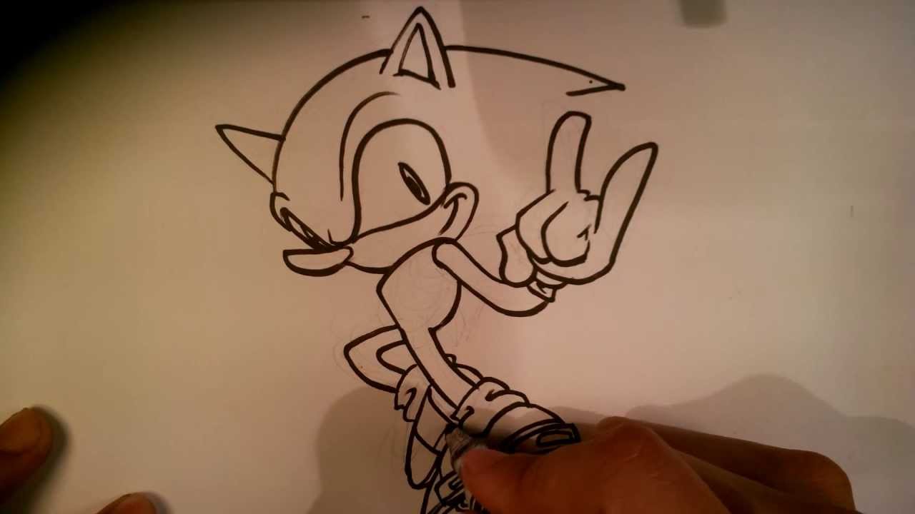 1280x720 How To Draw Sonic Posing