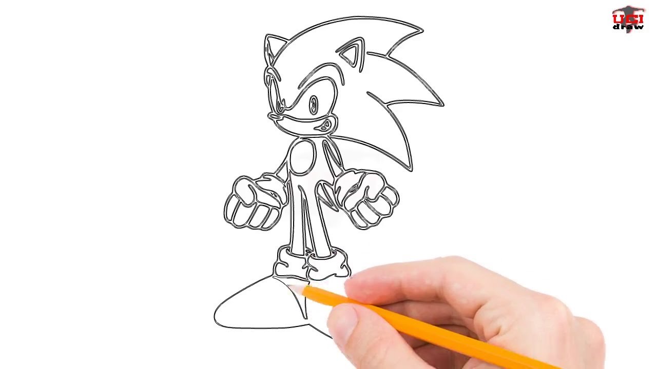 1280x720 How To Draw Sonic The Hedgehog Step By Step Easy For Beginners