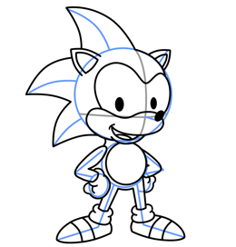 260x272 How To Draw Sonic The Hedgehog