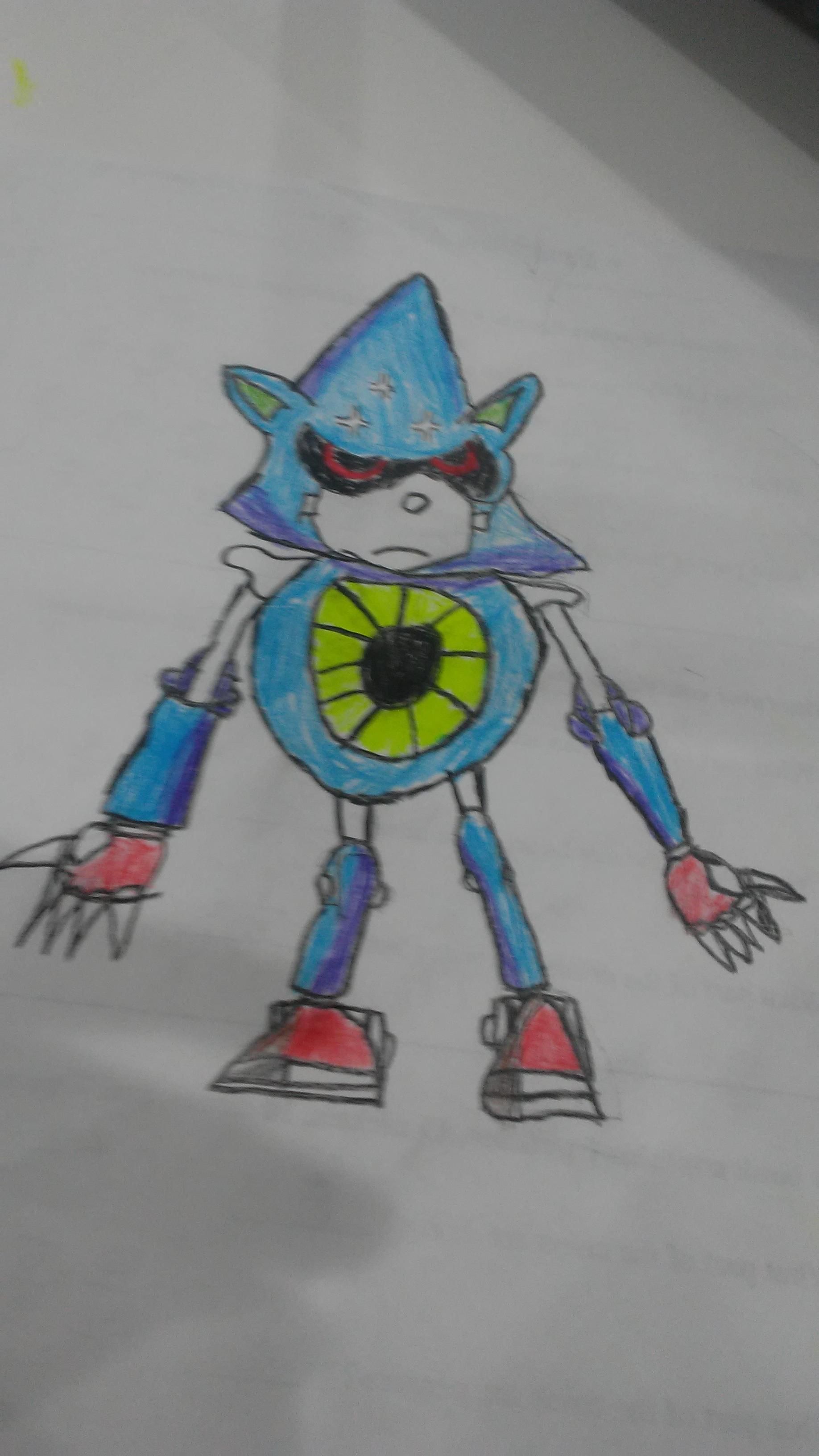 1836x3264 In Honor Of Sonic Mania. My Little Brothers Drawing Of Metal Sonic