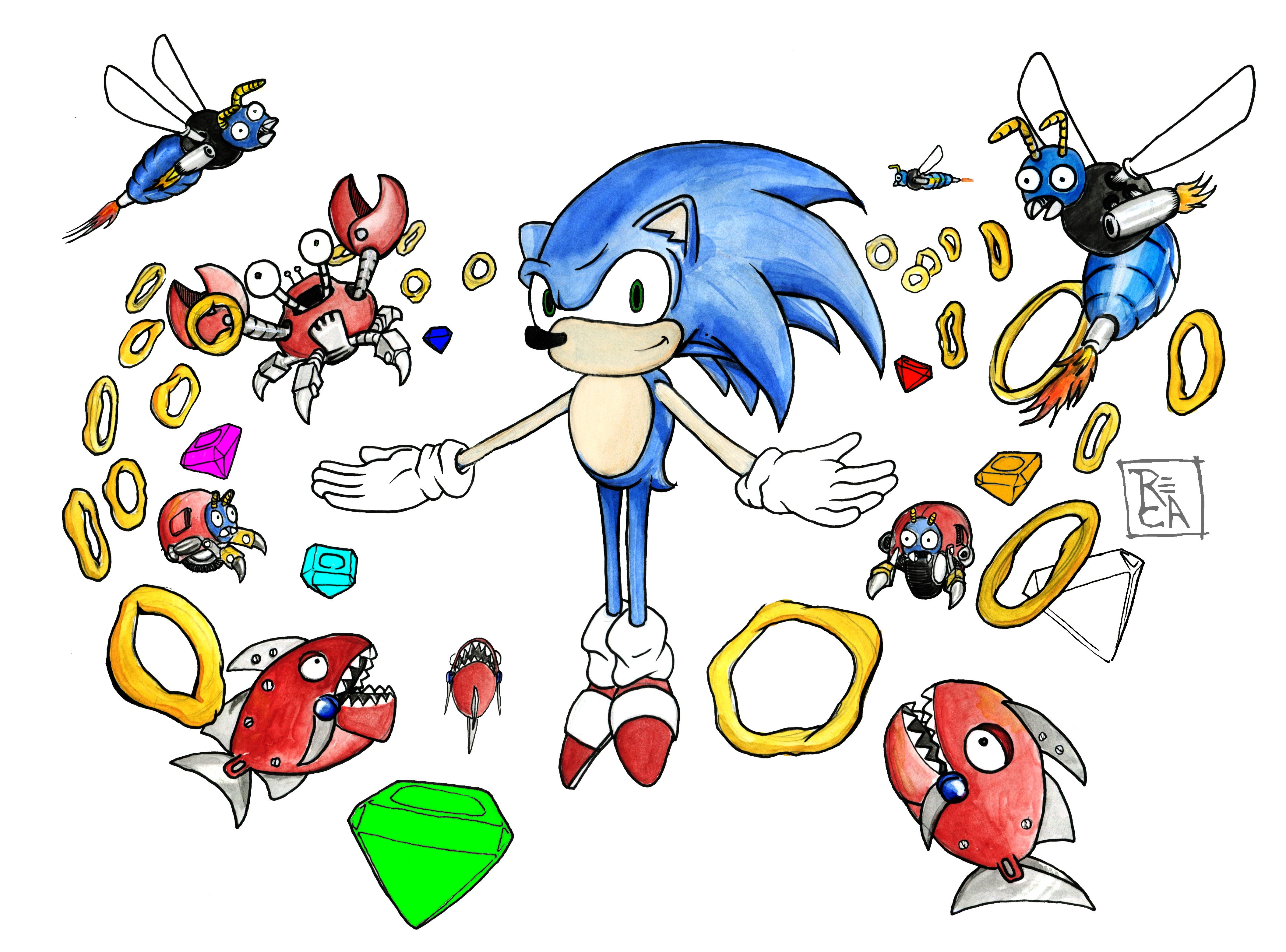 4223x3128 Wallpaper Drawing, Illustration, Video Games, Cartoon, Sonic